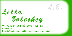 lilla bolcskey business card